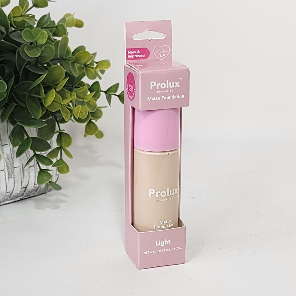 Prolux Cosmetics Matte Foundation Light Shade - 1.35 fl oz / 40 mL - New